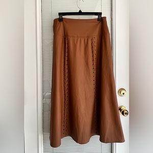 Athena Marie Brown Faux Leather Skirt